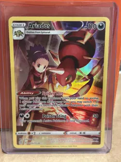 Pokemon Card TCG - Ariados TG09 Ultra Rare Brilliant Stars Trainer Gallery NM - Image 1