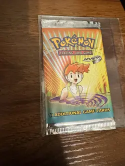 Pokemon TCG Gym Heroes Unlimited Booster Pack misty WOTC 1999 SEALED - Image 3