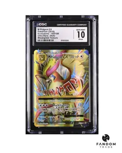 CGC 10 GEM MINT ERROR M Pidgeot EX 105/108 Misaligned Texture Pokemon Evolutions - Image 1