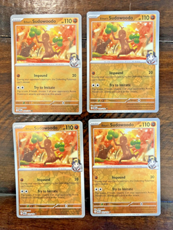 LOT x4 - #93 Ethan's Sudowoodo RH REVERSE HOLO Pokemon TCG S&V Destined Rivals - Image 1