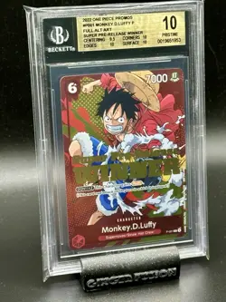 2022 One Piece Super Pre-Release Winner Monkey D. Luffy ENG BGS 10 Pristine - Image 3