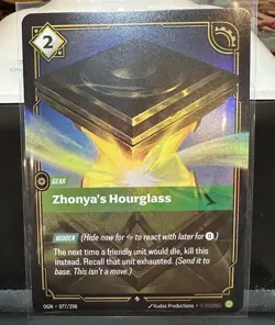 Riftbound League Of Legends Origins Foil Card OGN 077 Zhonyas Hourglass NM - Image 1