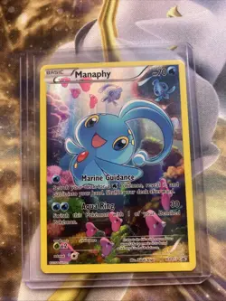 Pokemon TCG Manaphy XY113 Full Art Holo Card Black Star Promos - Image 1