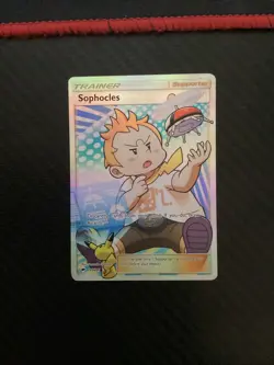 2017 Pokemon, S&M Burning Shadows, #146/147 Sophocloes, Full Art Holo Rare LP - Image 1
