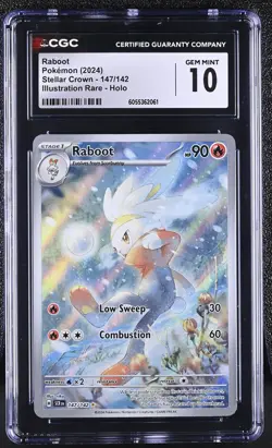 RABOOT Stellar Crown Illustration Rare #147 CGC 10 Pokemon [Nostalgium] - Image 1