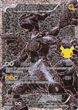 POKEMON Zekrom #114/114 Holo Celebrations: Classic Collection NM - Image 1