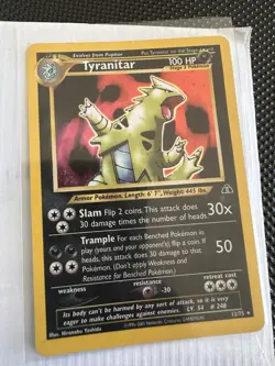 Pokemon Tyranitar 12/75 Neo Discovery Holo Rare 100 HP 2001 English TCG - Image 1