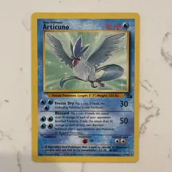 Pokemon TCG Articuno - 17/62 Non-Holo Fossil Set 1999 Vintage Rare - Image 1
