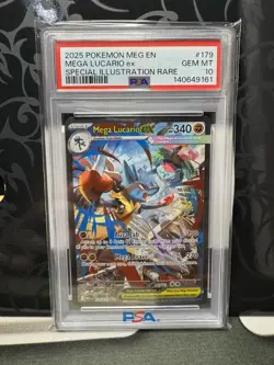 2025 Pokemon Mega Evolution Mega Lucario Ex Special Illustration Rare PSA 10 - Image 1
