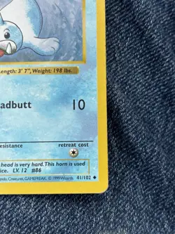 Pokemon TCG Seel Base Set Shadowless 041/102 Uncommon 60 HP 1999 - Image 3