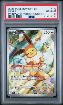 Pokemon Eevee Prismatic Evolutions ETB Promo SVP EN 173 PSA 10 - Image 1