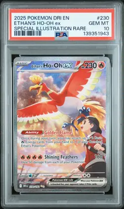 2025 POKEMON DRI SPECIAL ILLUSTRATION RARE #230 ETHAN'S HO-OH EX PSA 10 - Image 1