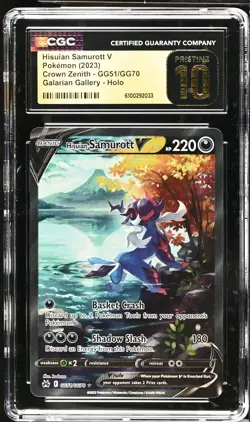 HISUIAN SAMUROTT V Crown Zenith Trainer Gallery #GG51 CGC Pristine 10 Pokemon - Image 1