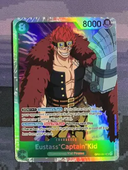 Eustass"Captain"Kid OP01-051 SR One Piece Romance Dawn Foil Near Mint NM - Image 1