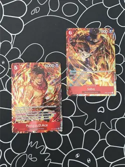 One Piece Illustration Box Vol. 5 Promos Portgas. D. Ace & Sabo (st15-005) - Image 1