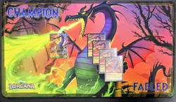 Disney Lorcana: Fabled - Maleficent Champ Bundle: Playmat + 4x Promo + 1x Foil - Image 1
