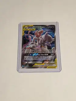 Pokemon Mewtwo and Mew GX Tag Team Card Holofoil Rare SM Promos - Image 1
