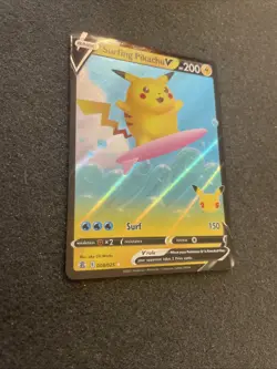 Surfing Pikachu V 006/025 Celebrations NM Ultra Rare Pokemon Card - Image 3