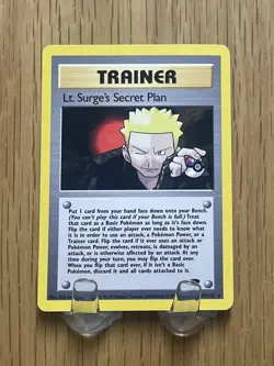 Lt Surges Secret Plan 107/132 Gym Challenge Non Holo Rare Pokemon Tcg Card WOTC - Image 5