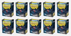 Dragon Shield Black Matte Sleeves Standard Size Display Case 10 Pack New Sealed - Image 1