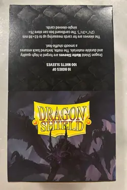 Dragon Shield Black Matte Sleeves Standard Size Display Case 10 Pack New Sealed - Image 2