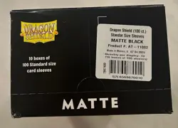 Dragon Shield Black Matte Sleeves Standard Size Display Case 10 Pack New Sealed - Image 4