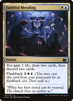 [MTG] Faithful Mending (221) (MID) NM - Image 1