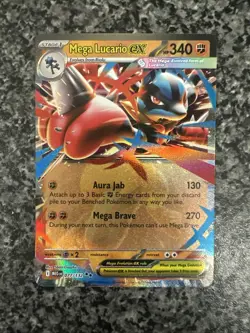 Pokemon Card Mega Lucario EX 077/132 Double Rare Mega Evolution Base Set NM - Image 1
