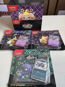 Pokemon TCG Paldean Fates Tech Sticker Collection Display Box SHIPS NOW ⚡⚡ - Image 2