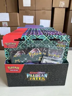 Pokemon TCG Paldean Fates Tech Sticker Collection Display Box SHIPS NOW ⚡⚡ - Image 3