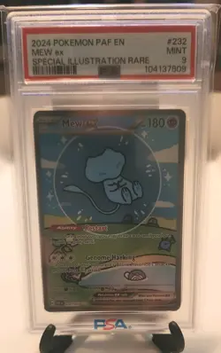 2024 Pokemon Bubble Mew EX Full Art Special IllustrationRare PSA 9 Paldean Fates - Image 1