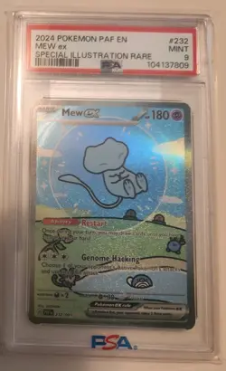 2024 Pokemon Bubble Mew EX Full Art Special IllustrationRare PSA 9 Paldean Fates - Image 3
