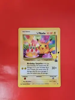 POKEMON TCG BIRTHDAY PIKACHU 24 BLACK STAR PROMO HOLO NM CELEBRATIONS - Image 3