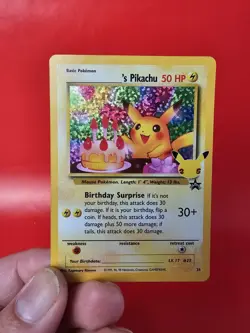 POKEMON TCG BIRTHDAY PIKACHU 24 BLACK STAR PROMO HOLO NM CELEBRATIONS - Image 5