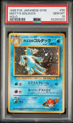 1998 POKEMON JPN GYM #55 MISTY'S GOLDUCK-HOLO PSA 10 - Image 1
