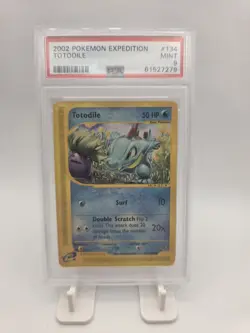 2002 POKEMON EXPEDITION #134 TOTODILE PSA 9 - Image 1