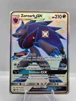 Pokemon Zoroark GX Hidden Fates 77a/73 Holo Secret Rare NM/M - Image 1