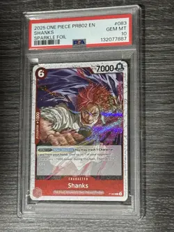 • Shanks • P-083 Pirate Foil Premium Booster The Best Vol 2 One Piece TCG PSA 10 - Image 1