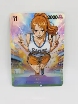 One Piece Goddess Nami Beauty #2 DIY Doujin Kawaii Art Holo Card - Image 1