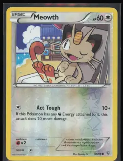 Meowth Reverse Holo 61/98 Pokemon XY: Ancient Origins LP Pokemon Card - Image 1