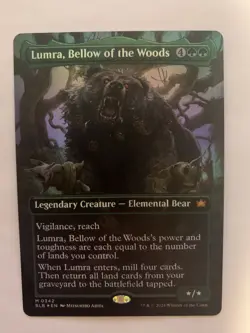 Lumra, Bellow of the Woods (Borderless) (0342) Bloomburrow Foil - Image 1