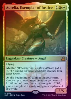 Near Mint, FOIL- 1 x MTG Aurelia, Exemplar of Justice Ravnica Remastered - Image 1