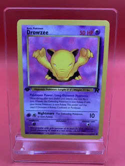 1st Edition Pokemon Team Rocket Drowzee Common 54/82 NM - Image 1