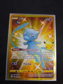 Pokemon 2021 TCG Celebrations Mew Gold Holo Card 025/025 Secret Rare - Image 1