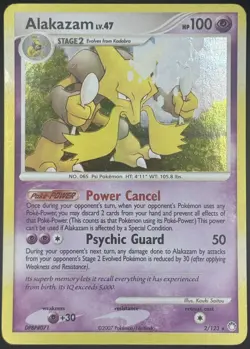 Pokemon TCG Alakazam Mysterious Treasures Holo 2/123 MP - Image 1
