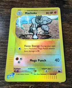 Machoke 38/144 Skyridge Reverse Holo Pokemon - Image 1