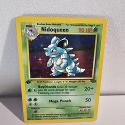 Pokemon 1st Edition Nidoqueen Holo 7/64 Jungle 1999 [Near Mint-Lightly Played] - Image 1