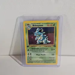 Pokemon 1st Edition Nidoqueen Holo 7/64 Jungle 1999 [Near Mint-Lightly Played] - Image 5
