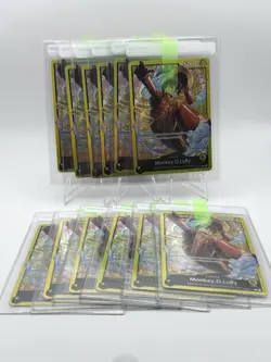 (12) One Piece TCG ST-29 Egghead Monkey D Luffy Sealed Lot Of 12! Gold Promo - Image 1