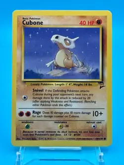 Cubone Pokemon Card - Base Set 2 #70/130 - Vintage 2000 Near Mint TCG - Image 1